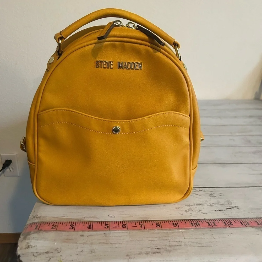 Steve Madden Mustard Yellow Mini Backpack